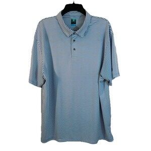 Pro Tour Polo Shirt Mens Extra Large Blue White Coolplay Golf Short Sleeve